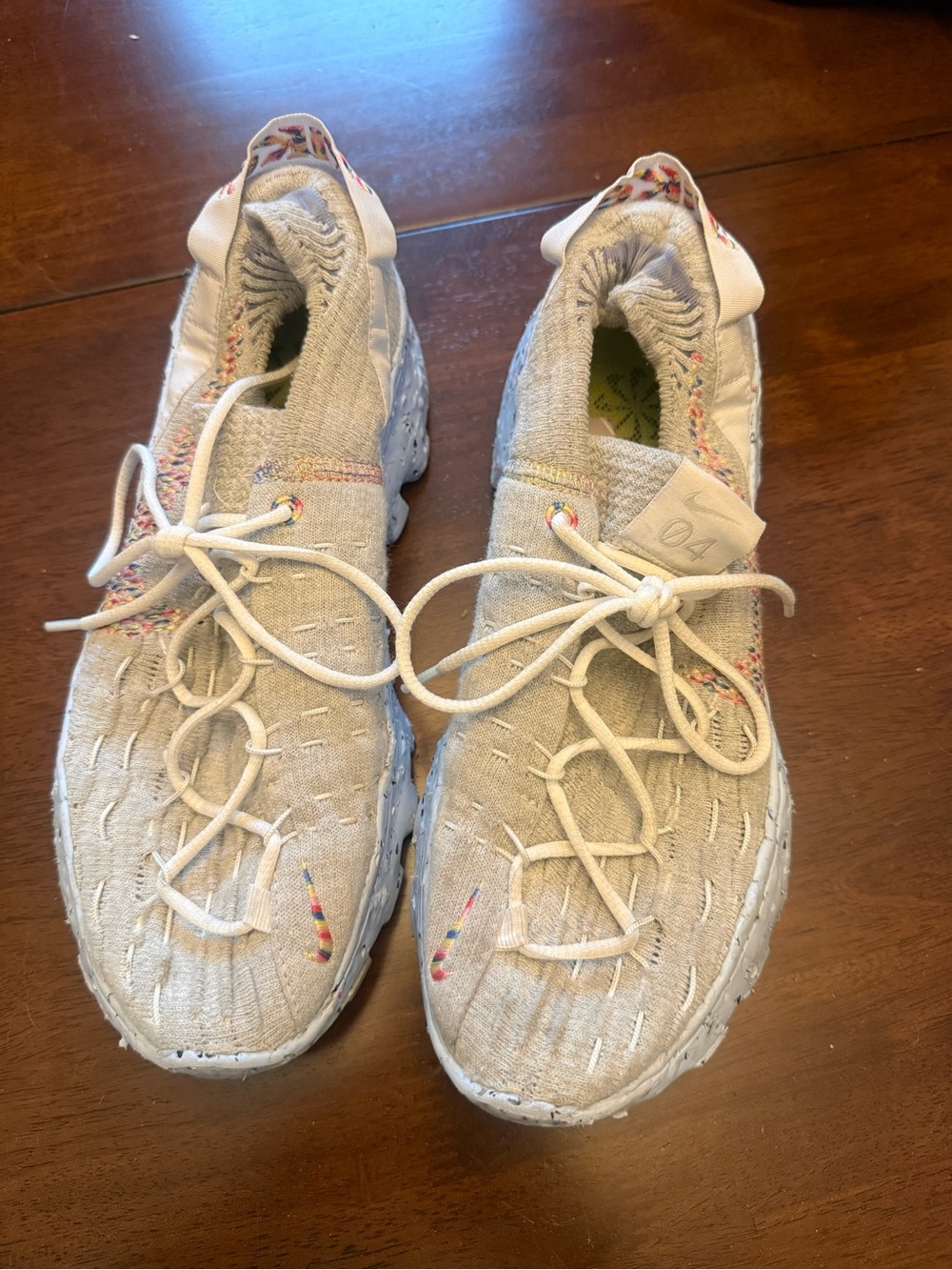 Nike Women's Space Hippie Knit Slip-On Sneakers with Multicolor Accents
